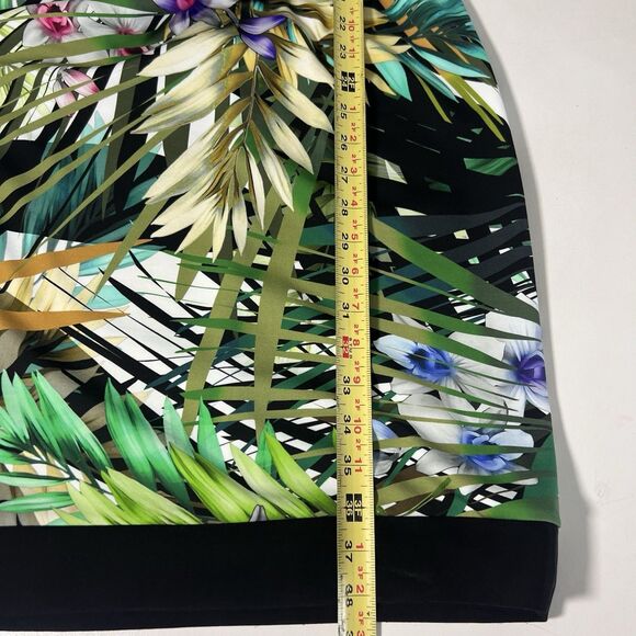 Joseph Ribkoff Pencil Dress Size 6 Floral Short Sleeve Tropical Artsy Event Gues - Picture 6 of 7